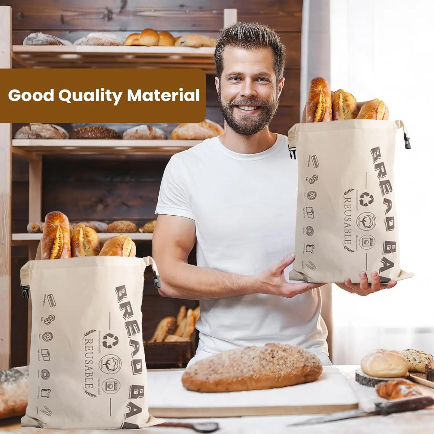 The Artisan's Bread Bag | Natural Linen Loaf Keeper