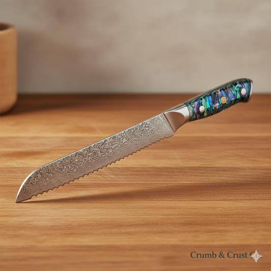 The Heritage Damascus Bread Knife | 8-Inch Serrated