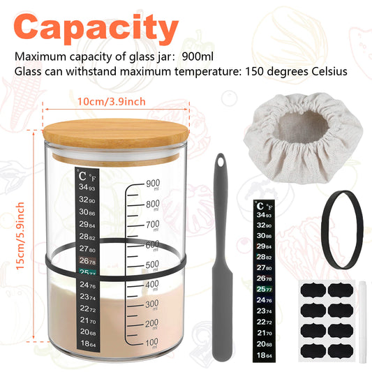 The Complete Sourdough Starter Home | 900ml Jar Kit