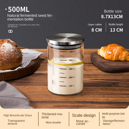 The Observer's Sourdough Starter Jar | Graduated Glass with Lid