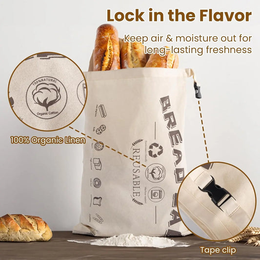 The Artisan's Bread Bag | Natural Linen Loaf Keeper