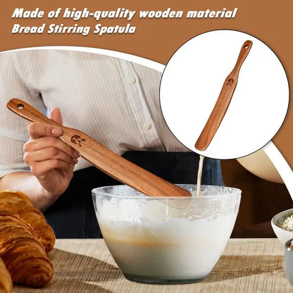 The Baker's Spurtle | Traditional Wooden Dough Mixer
