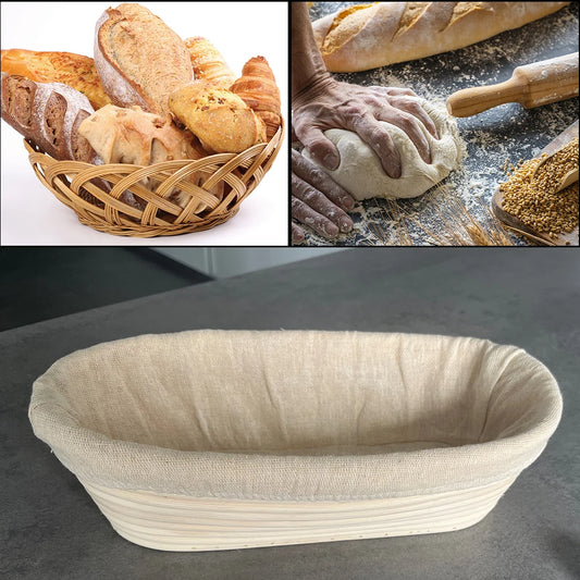 The Artisan's Oval Proofing Basket | Natural Rattan Banneton